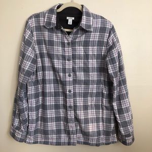L.L. Bean Fleece Lined Flannel Shirt XS